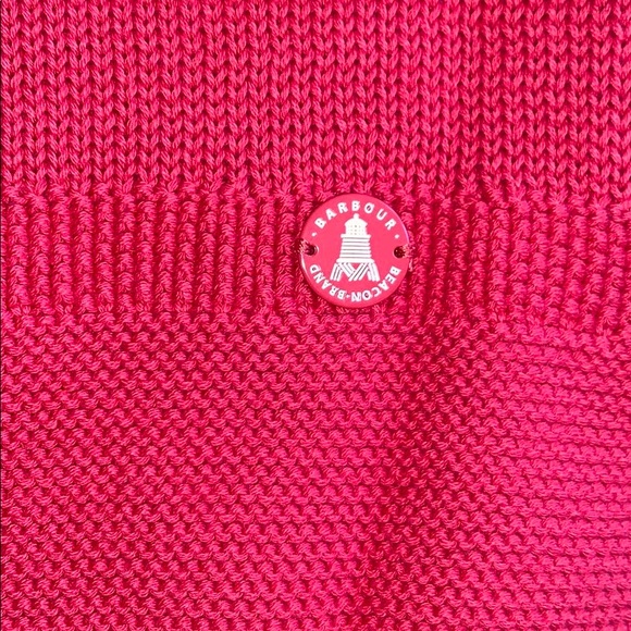 Barbour Weymouth Knit Red Sweater Size US 12 - Picture 6 of 16